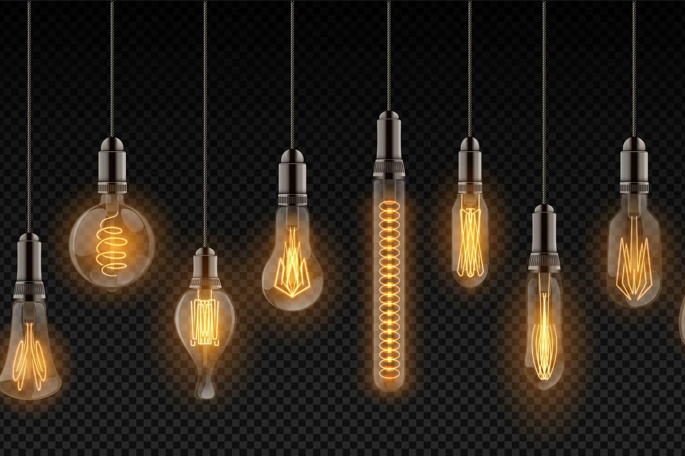 A collection of light bulbs