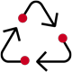 Icon of the recycle symbol