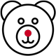 Icon of a teddy bear head